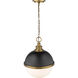 Peyton 2 Light 14.75 inch Matte Black and Factory Bronze Pendant Ceiling Light