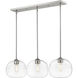 Harmony 3 Light 36 inch Brushed Nickel Linear Chandelier Ceiling Light