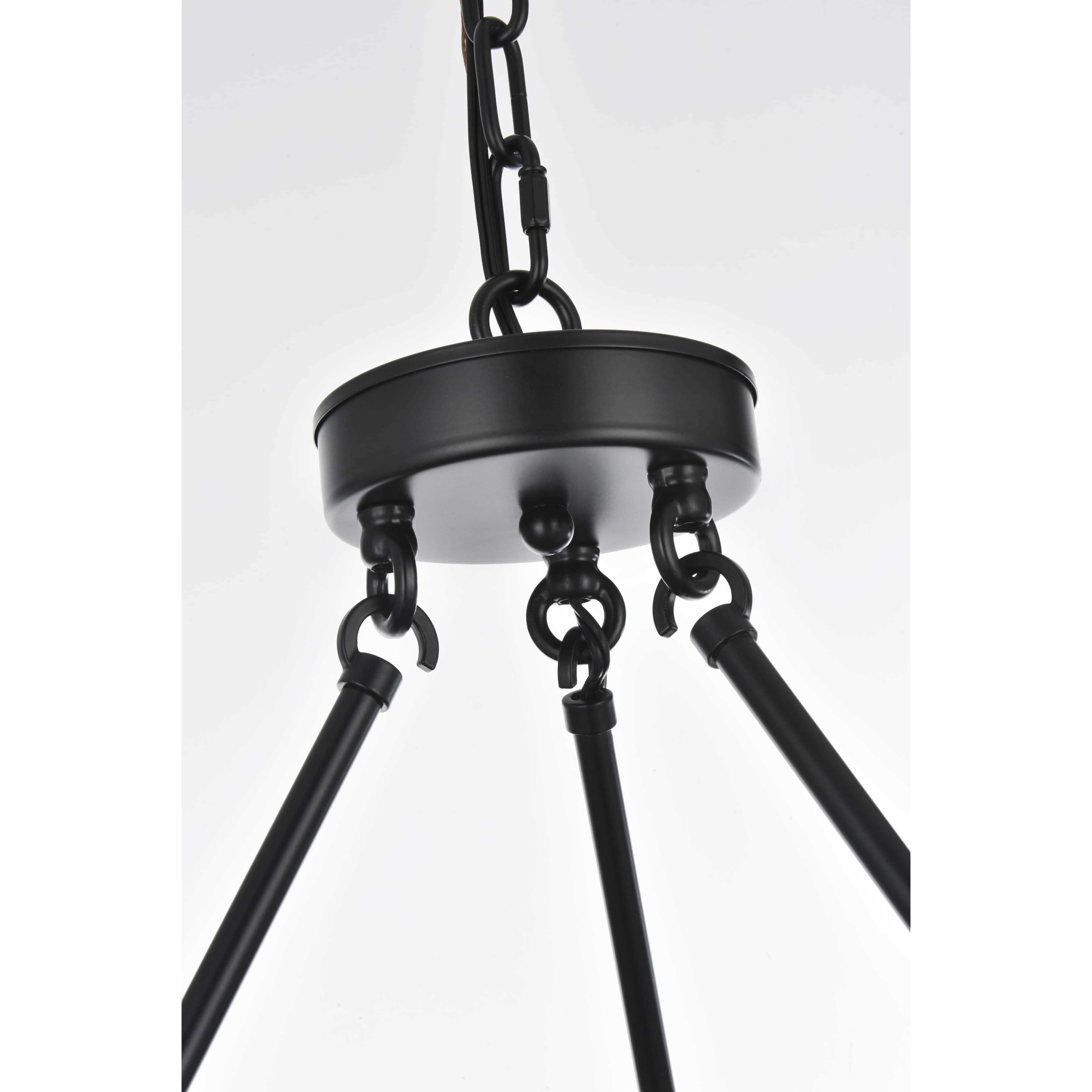 Cadence 9 Light 36 inch Black Chandelier Ceiling Light