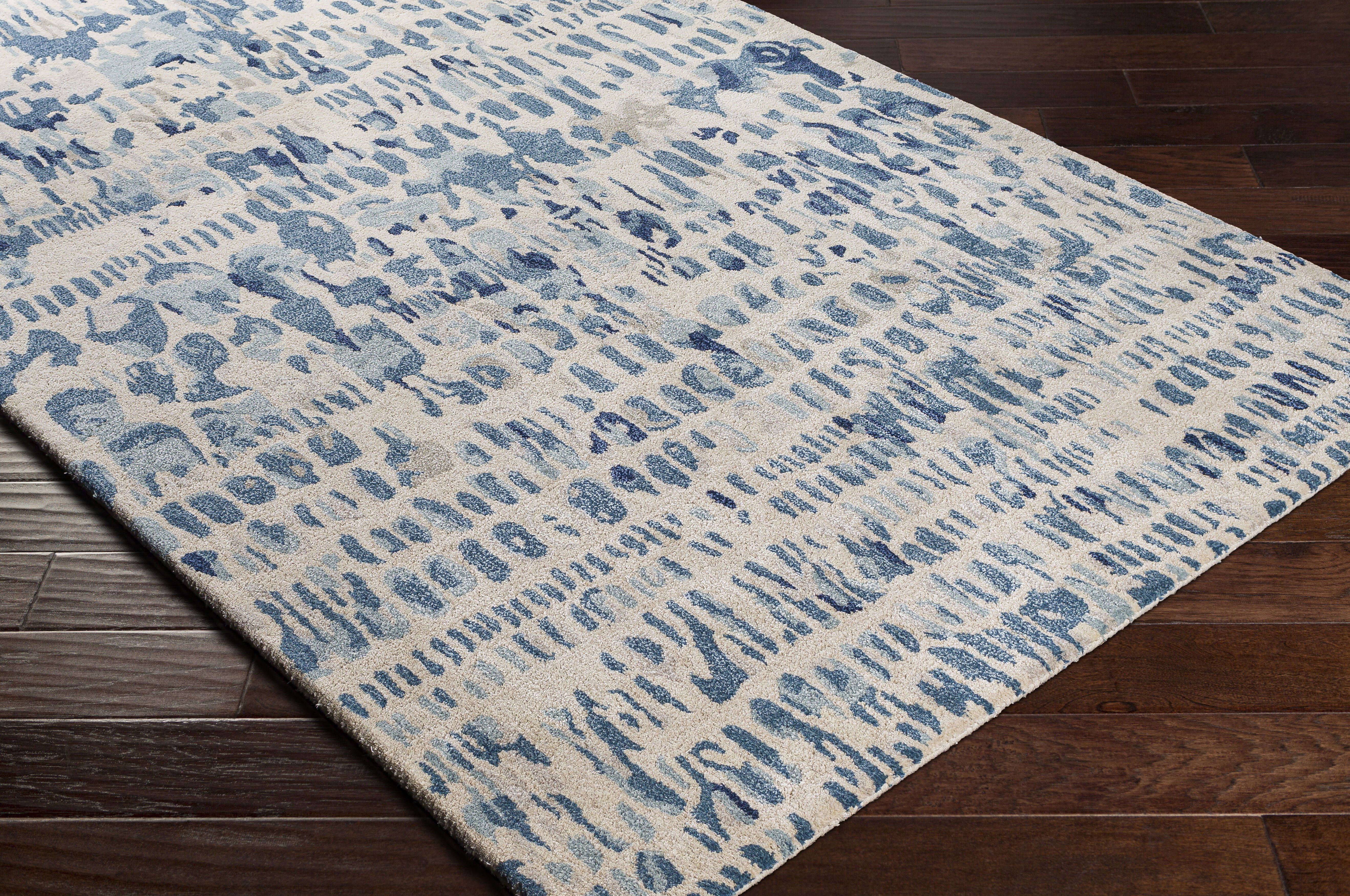 Kavita 216 X 144 inch Navy Rug in 12 x 18, Rectangle