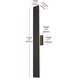 Waylen 2 Light 34 inch Black Outdoor Wall Sconce