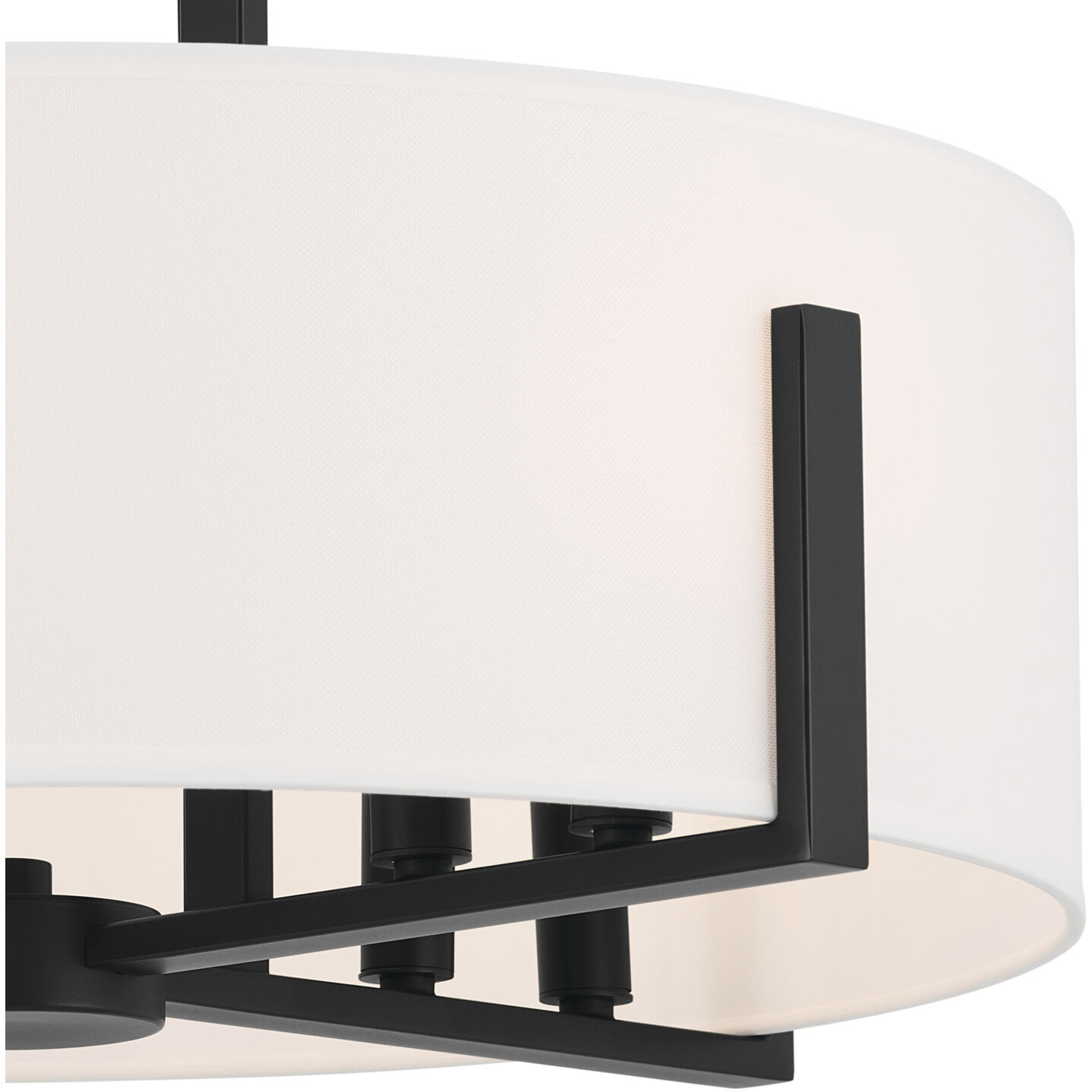 Malen LED 20 inch Black Semi Flush Mount Ceiling Light