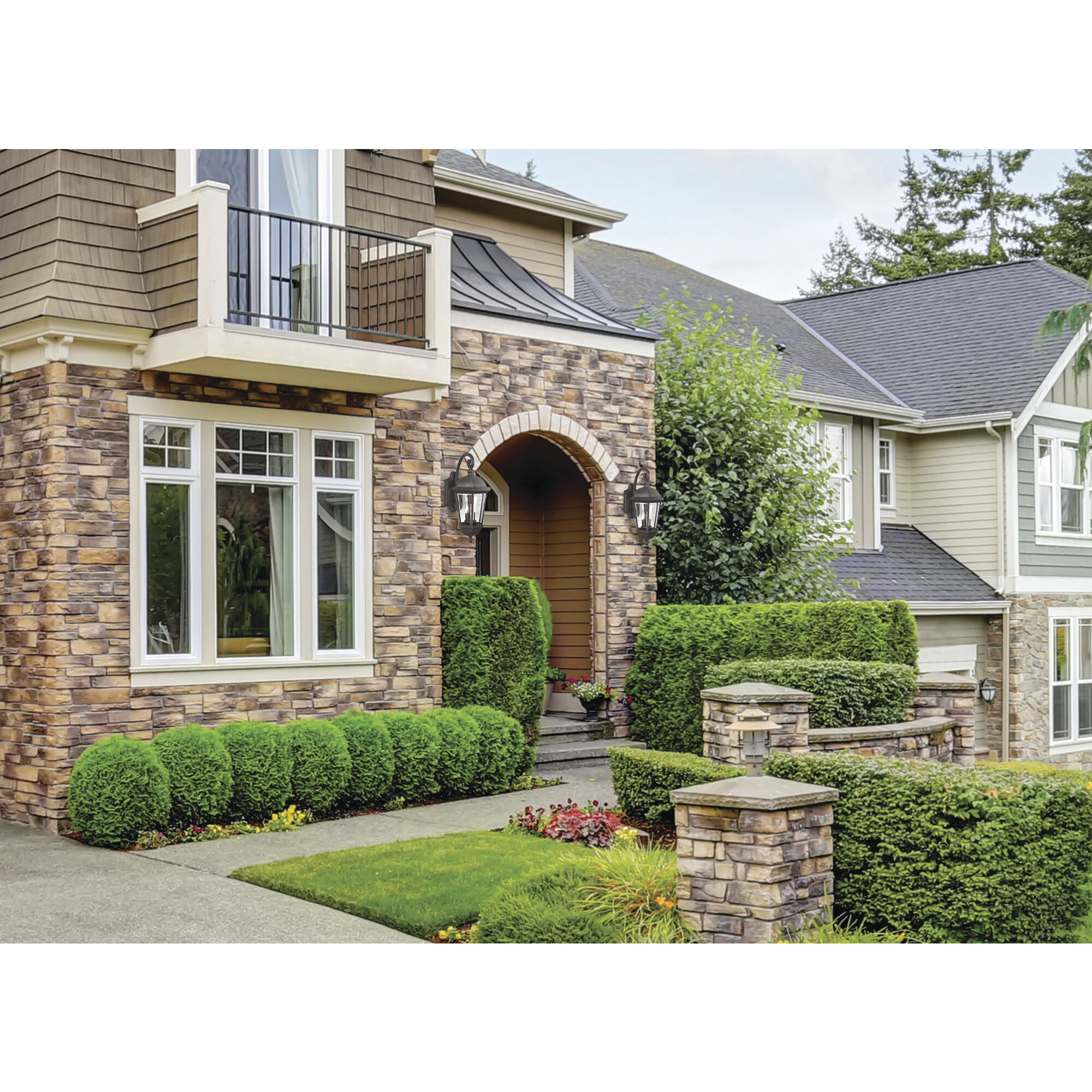 Britannia 2 Light 18 inch Oiled Bronze Outdoor Outdoor Wall Mount, Small