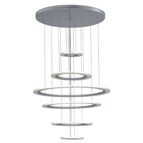 Saturn II LED LED 30 inch Matte Silver Multi-Light Pendant Ceiling Light