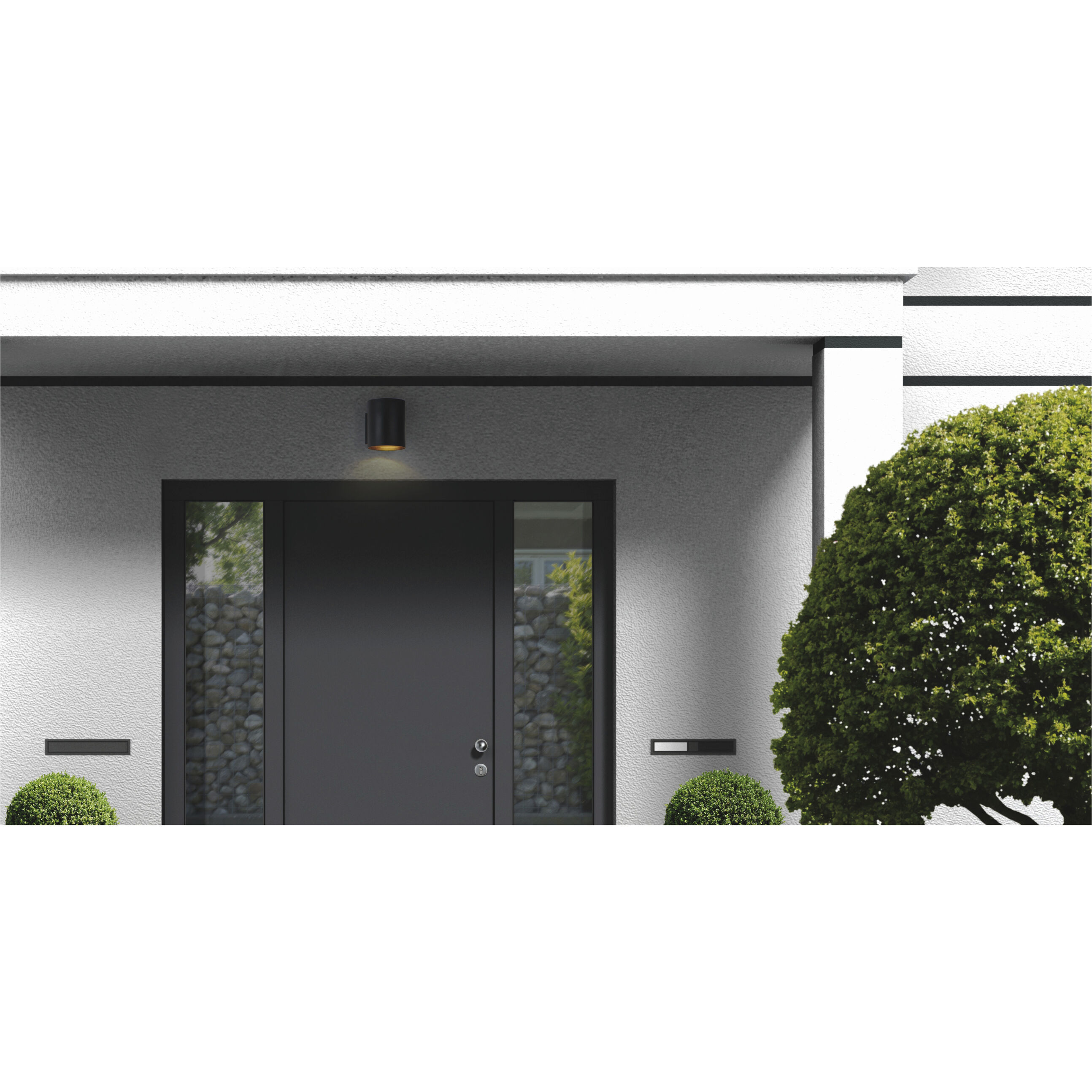 Outpost LED 7 inch Black Outdoor Wall Mount