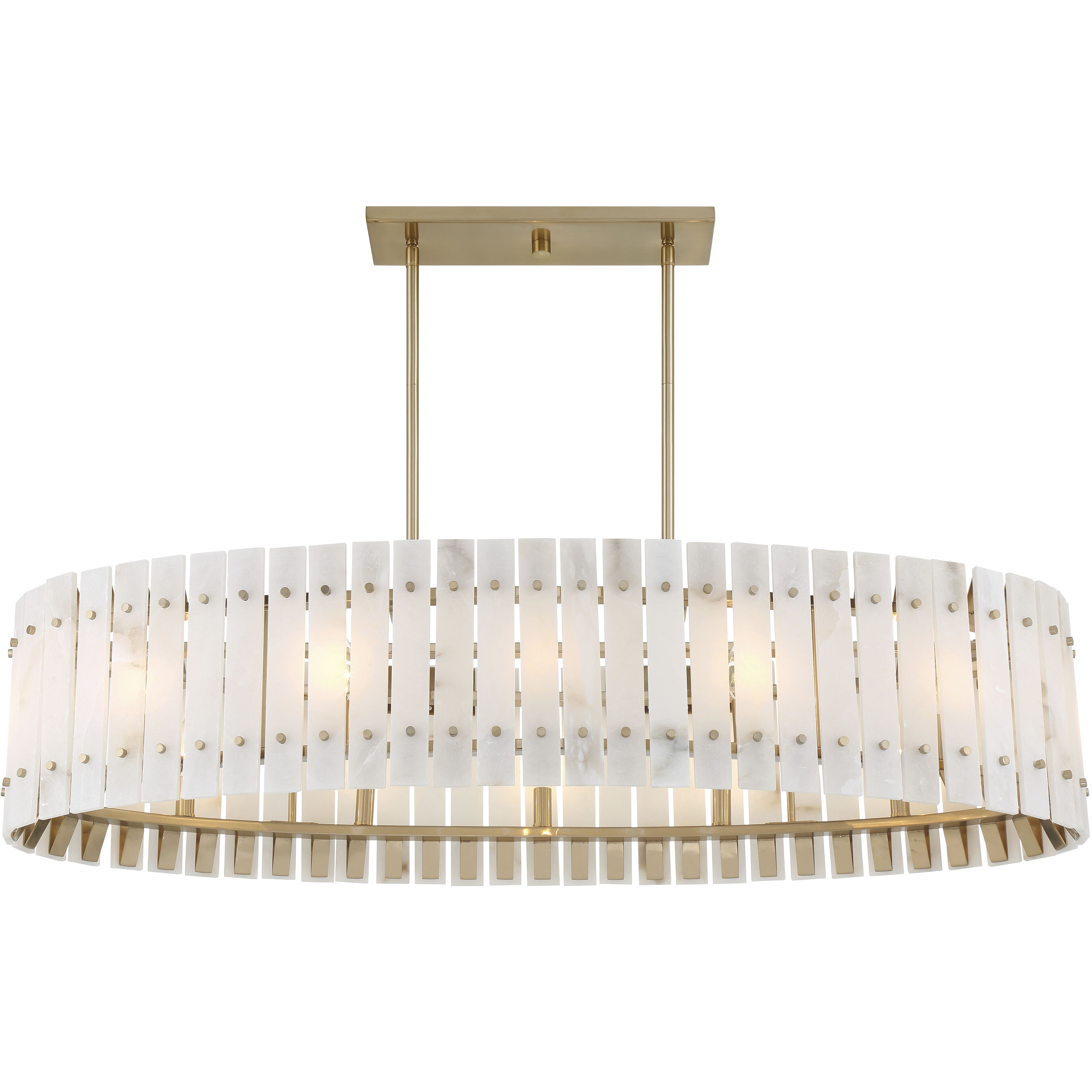 Bardon 12 Light 48 inch Celeste Brass Island Chandelier Ceiling Light