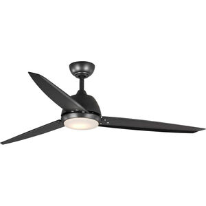 Oriole 60 inch Black Ceiling Fan, Progress LED