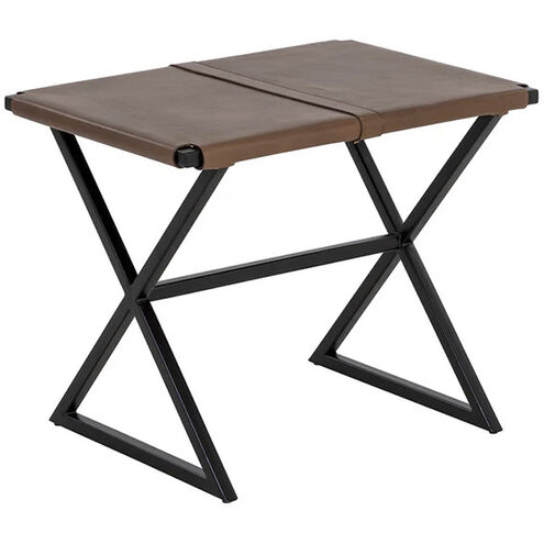 Elon 18 inch Vintage Cognac Leather Stool