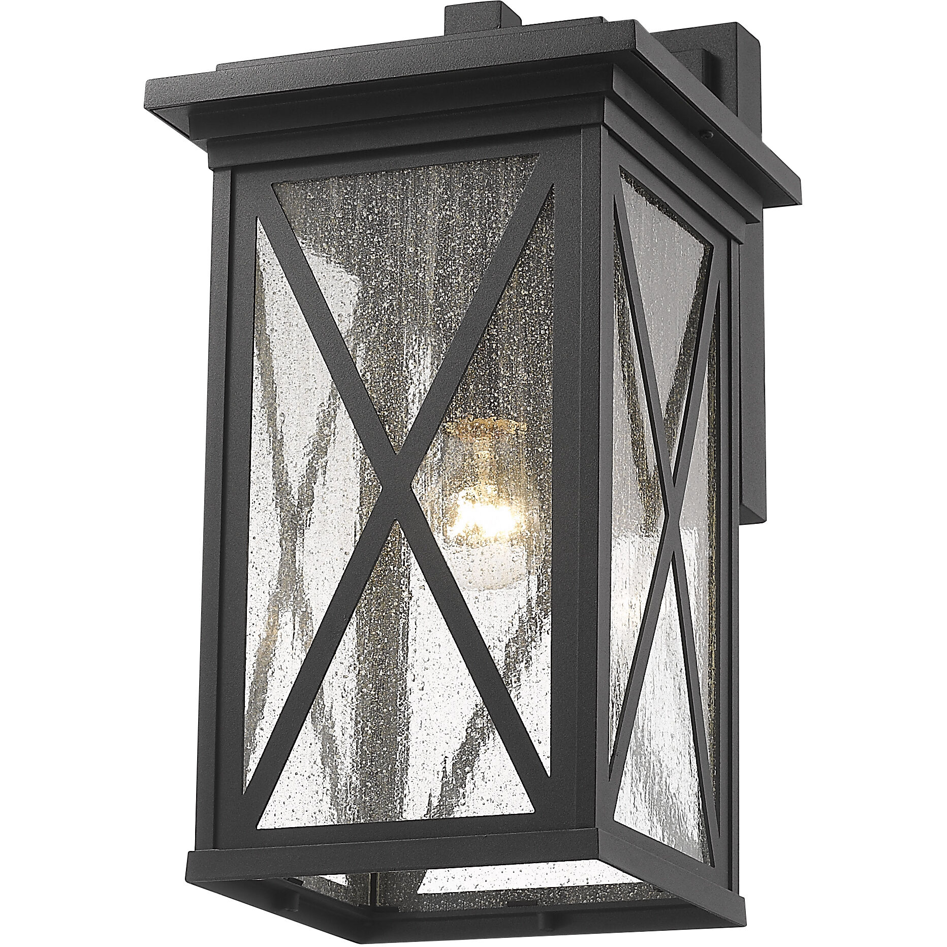 Brookside 1 Light 18.25 inch Black Outdoor Wall Light