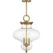 Bergdorf 3 Light 15 inch Warm Brass Pendant Ceiling Light