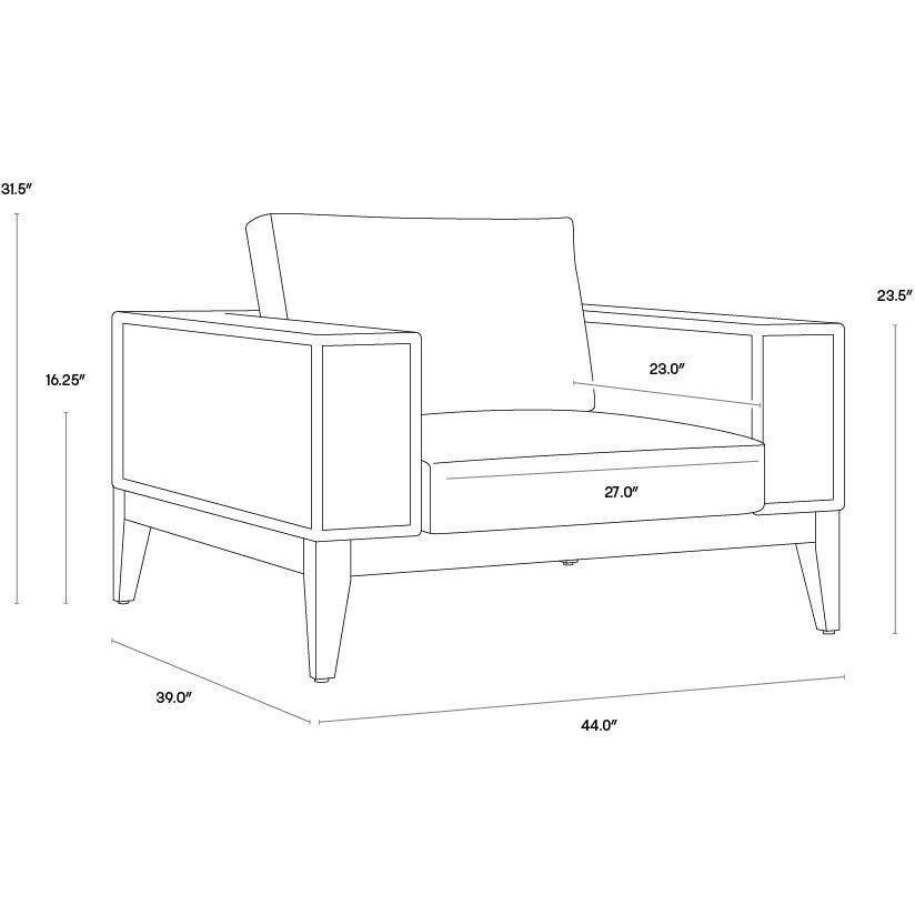 Salerno Gracebay Grey Outdoor Armchair