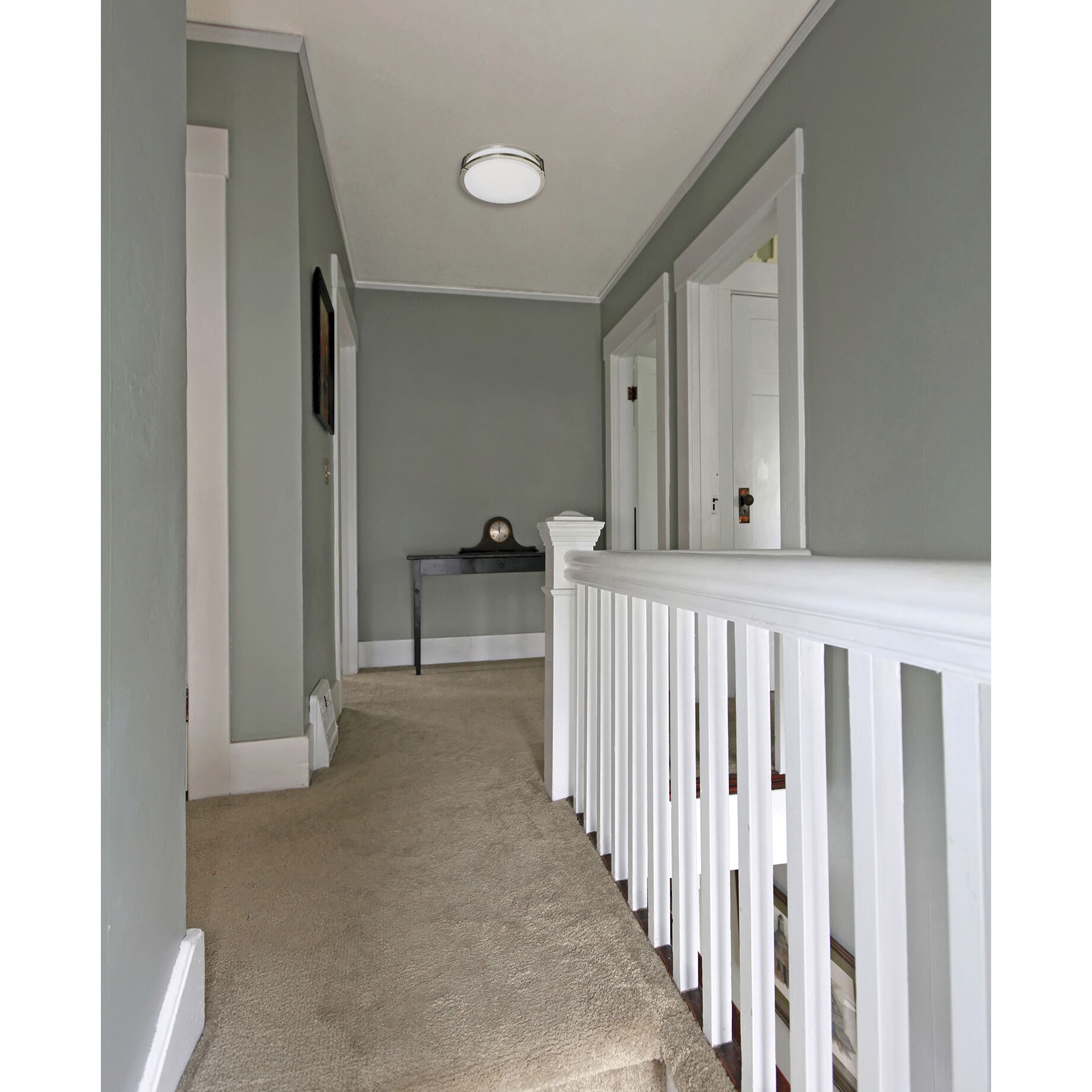 Carlisle LED 24 inch Satin Nickel Flush Mount Ceiling Light