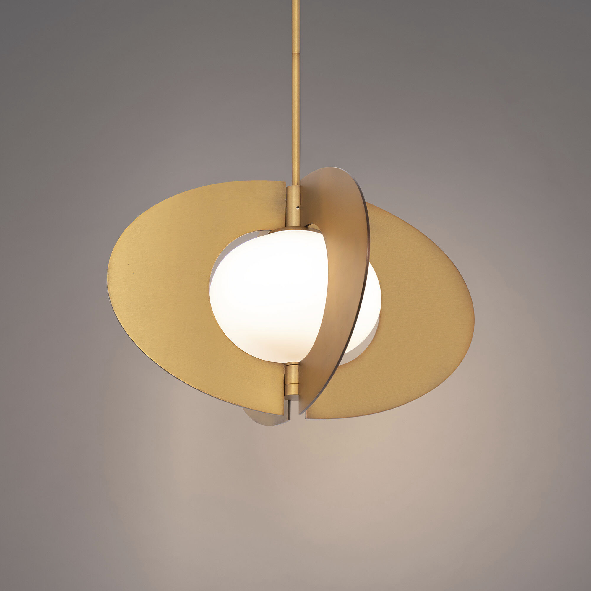 Echelon 1 Light 24 inch Aged Brass Pendant Ceiling Light