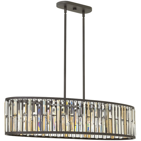 Gemma LED 45 inch Vintage Bronze Foyer Light Ceiling Light, Linear & Oval