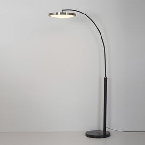 Redondo 86 inch 46.00 watt Matte Black and Weathered Brass Arc Floor Lamp Portable Light