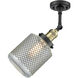 Franklin Restoration Stanton LED 6 inch Black Antique Brass Sconce Wall Light, Franklin Restoration