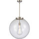 Franklin Restoration Beacon 1 Light 18 inch Brushed Satin Nickel Pendant Ceiling Light in Incandescent, Clear