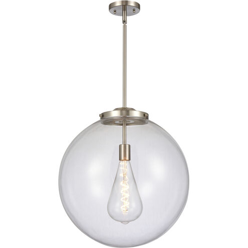Franklin Restoration Beacon 1 Light 18 inch Brushed Satin Nickel Pendant Ceiling Light in Incandescent, Clear