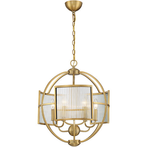 Manilow 6 Light 19 inch Brass Chandelier Ceiling Light