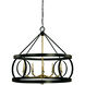 Amelia 5 Light 33 inch Matte Black with Satin Pewter Dining Chandelier Ceiling Light