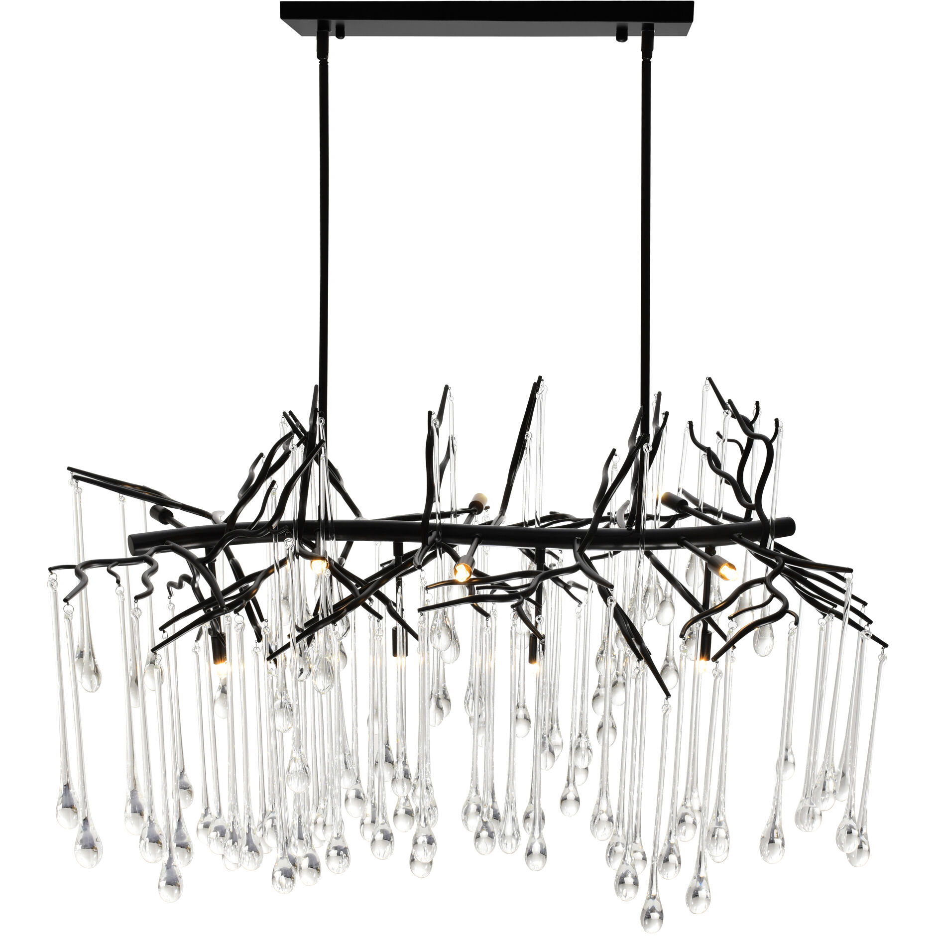 Anita 10 Light 26 inch Black Down Chandelier Ceiling Light