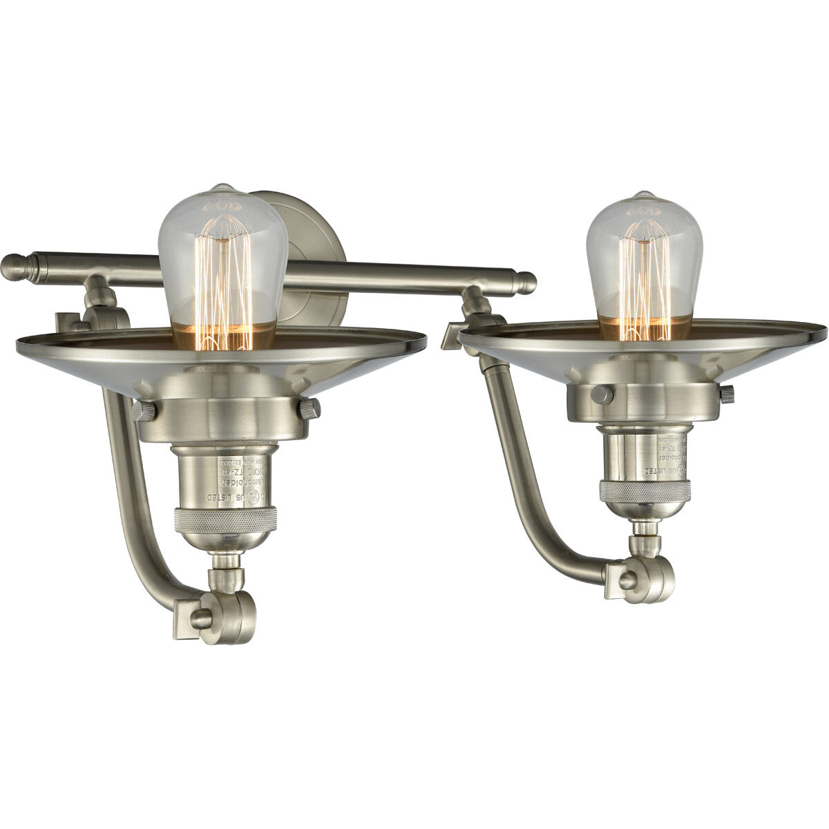 Franklin Restoration Railroad LED 18 inch Brushed Satin Nickel Bath Vanity Light Wall Light, Franklin Restoration