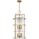 Burford 8 Light 15 inch Brass and Black Down Chandeliers Ceiling Light