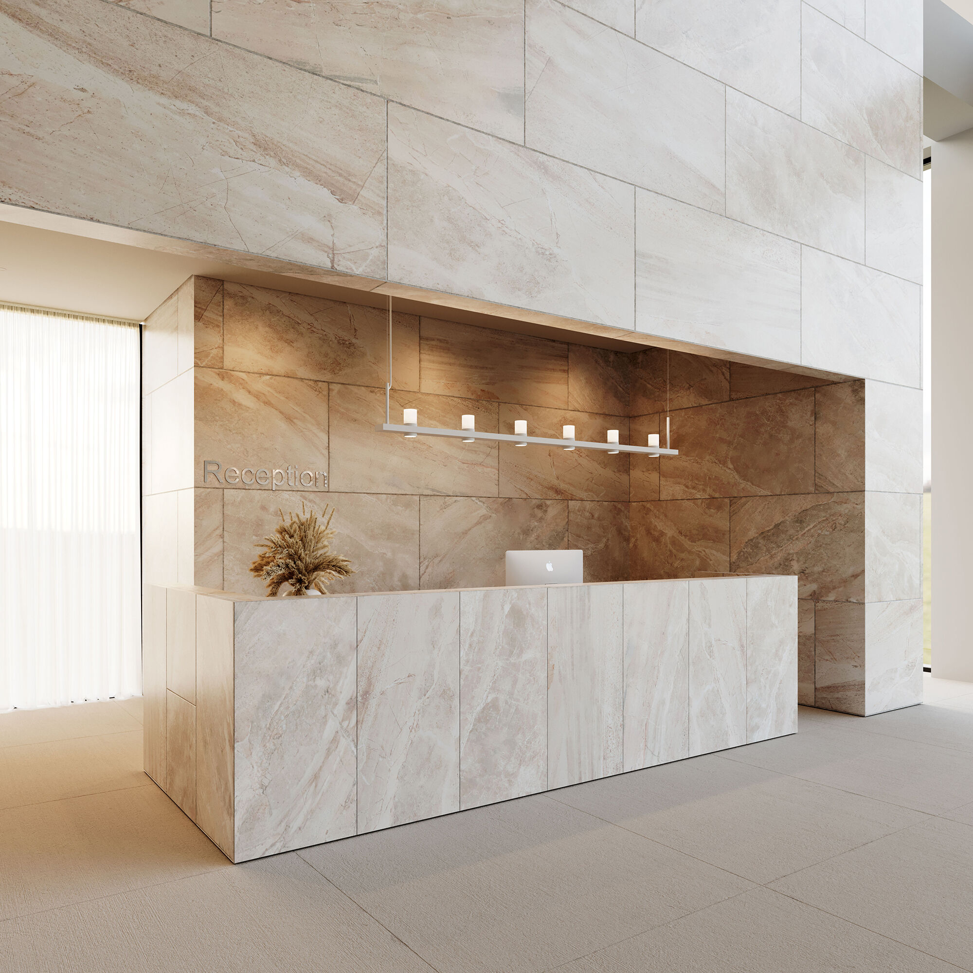 Intervals LED 96 inch Satin White Pendant Ceiling Light