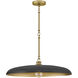 Sadie 1 Light 24 inch Lacquered Brass with Black Chandelier Ceiling Light