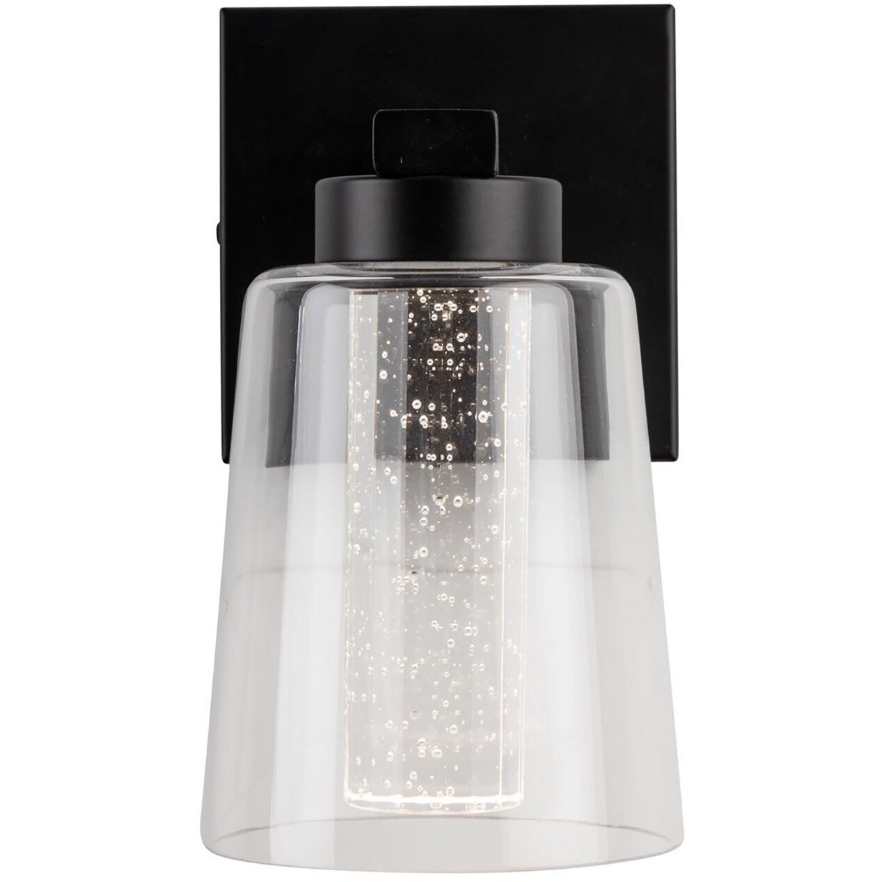 Dalton LED 4.25 inch Black Bathroom Sconce Wall Light