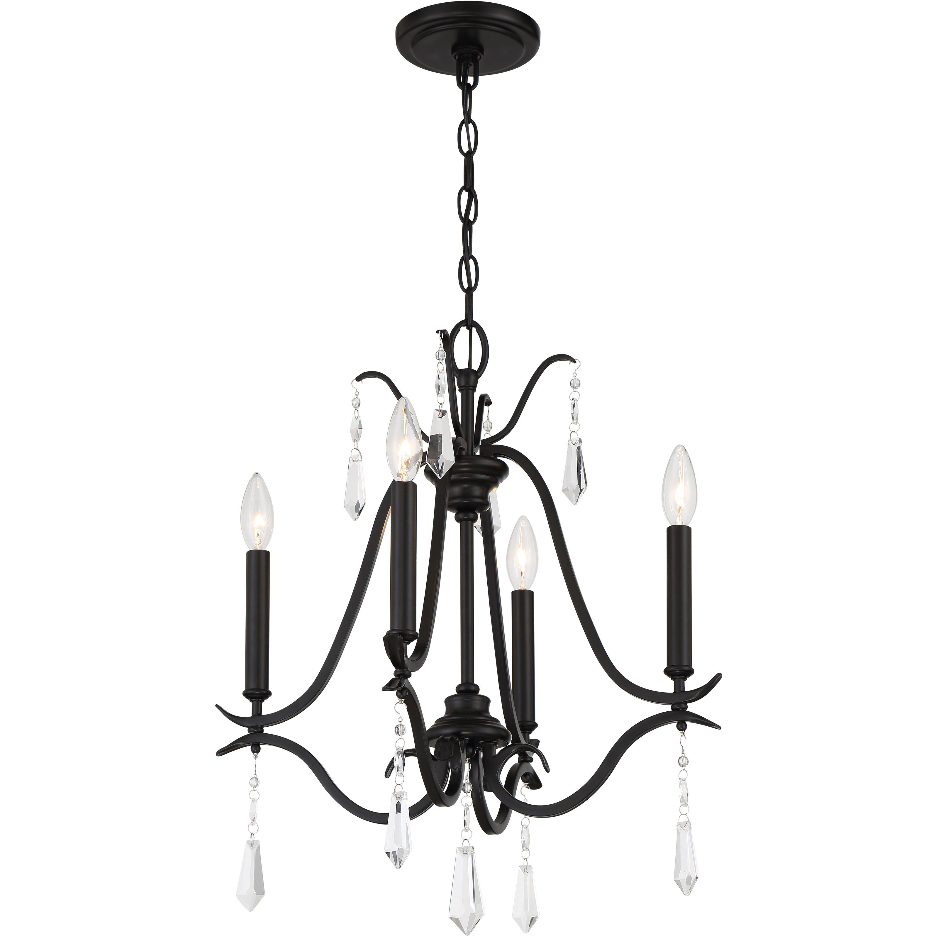 Laurel Estate 4 Light 18 inch Coal Chandelier Ceiling Light