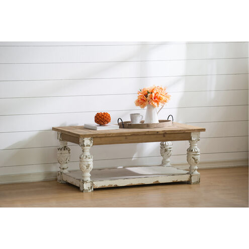 Alcott 47.2 X 27.6 inch White/Natural Coffee Table