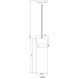 Fontaine 1 Light 5.75 inch Rubbed Brass Pendant Ceiling Light