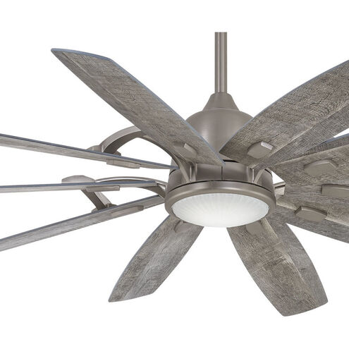 Barn 65 inch Savannah Gray Ceiling Fan in Burnished Nickel