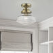 Avondale 1 Light 9 inch Antique Brass Semi-Flush Ceiling Light