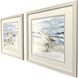 Beach Sandpipers Blue and Beige Framed Art, Propac
