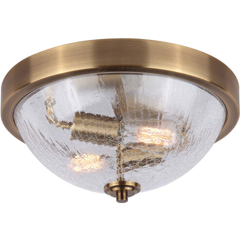 Everly 2 Light 13 inch Gold Flush Mount Ceiling Light