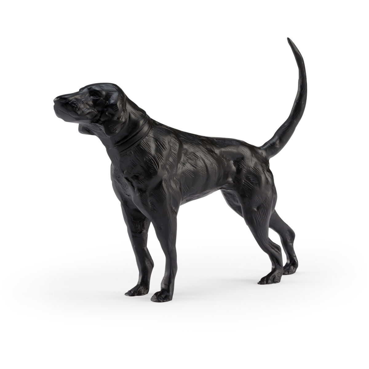 Wildwood Matt Black Dog Statue