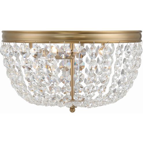 Nola 3 Light 14.25 inch Vibrant Gold Flush Ceiling Light