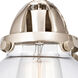 Nouveau 2 Olean 1 Light 7 inch Polished Nickel Sconce Wall Light in Clear Glass