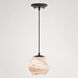 Milano LED 6.25 inch Matte Black Mini Pendant Ceiling Light