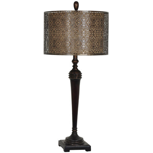 West Mire 33 inch 100 watt Bronze Table Lamp Portable Light