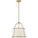 Clarke 1 Light 16.25 inch Lacquered Dark Brass Pendant Ceiling Light in Lacquered Dark Brass with Off White