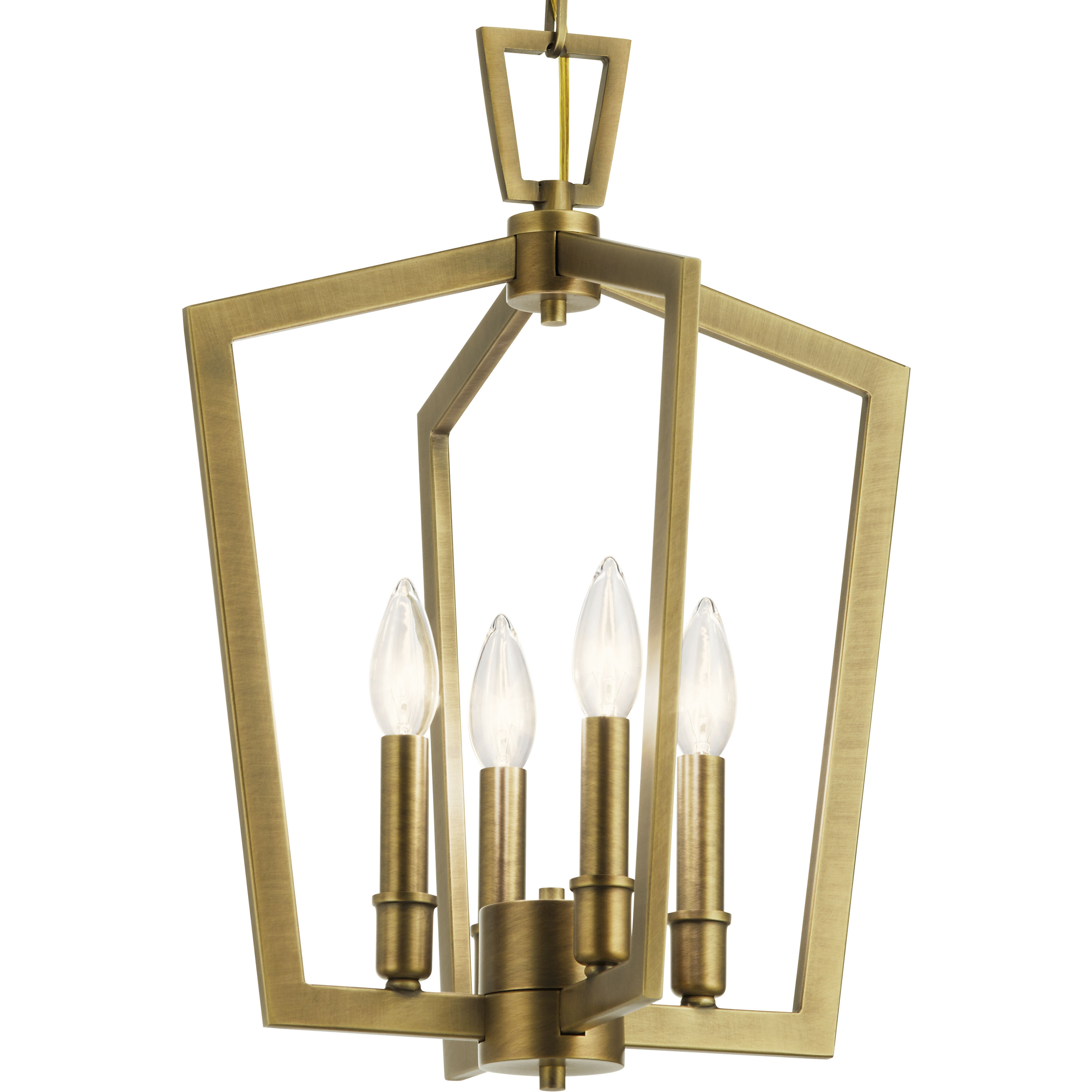 Abbotswell 4 Light 14 inch Natural Brass Pendant Ceiling Light