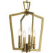 Abbotswell 4 Light 14 inch Natural Brass Pendant Ceiling Light