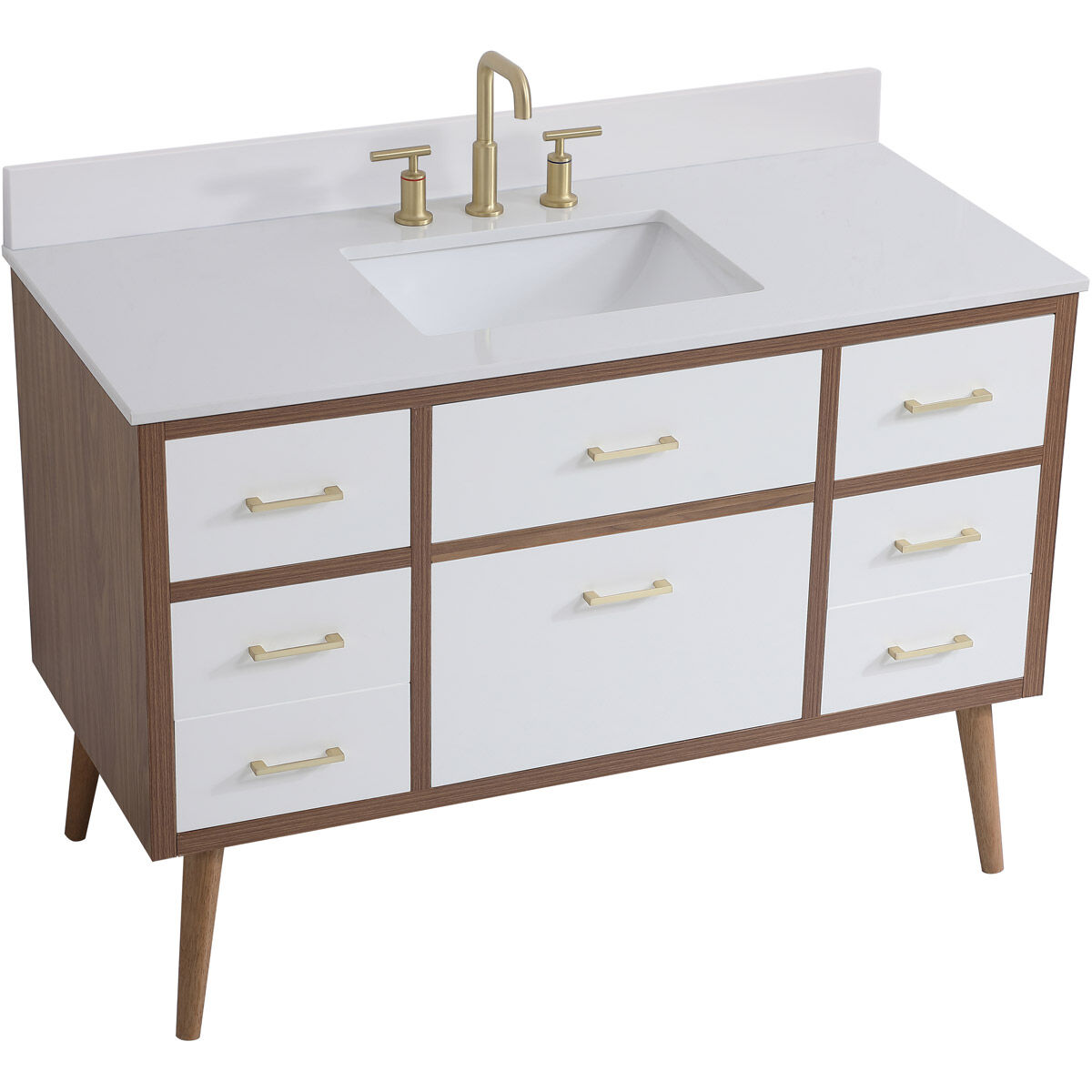 Boise 42 X 22 X 34 inch White Vanity Sink Set