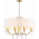 Rollins 8 Light 32 inch Antique Gold Chandelier Ceiling Light