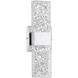 Glacier 2 Light 4.75 inch Chrome Vanity Light Wall Light in Icelandic Rock