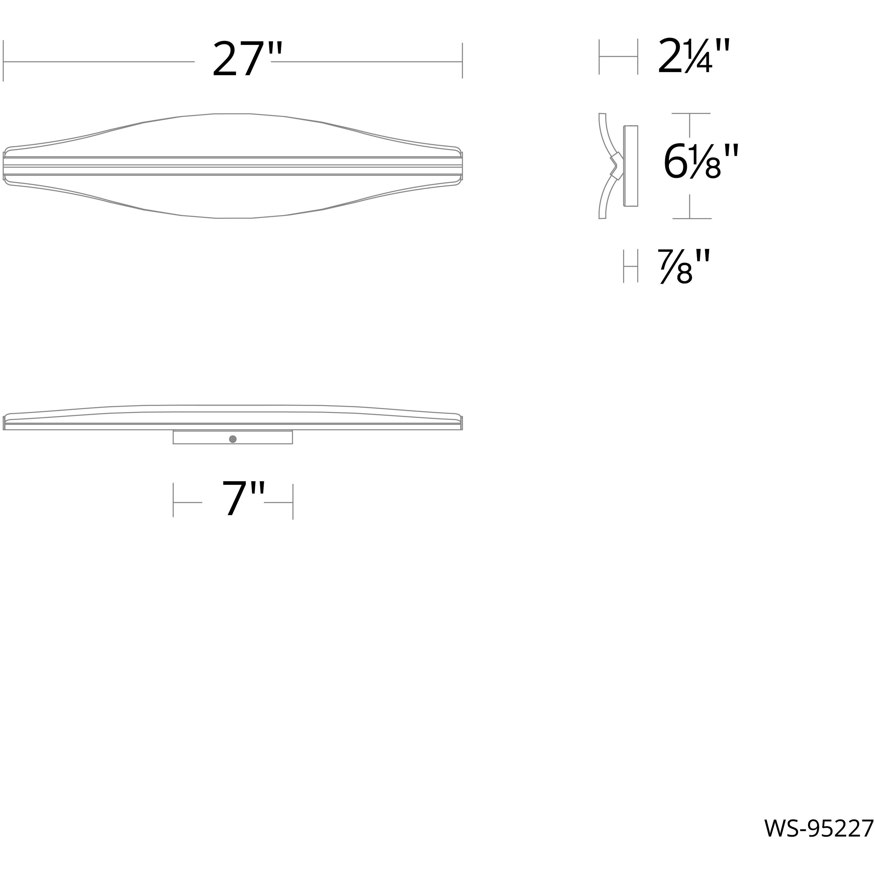 Vera LED 27 inch Black Bath Vanity & Wall Light, dweLED