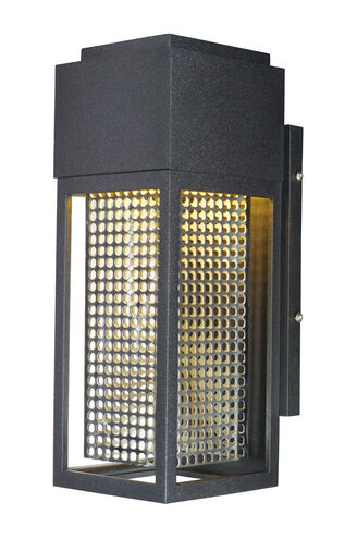 Townhouse LED 12 inch Galaxy Black/Stainless Steel Outdoor Wall Lantern